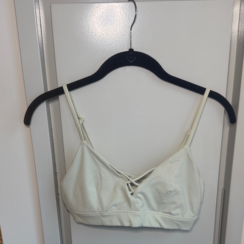 ALO Yoga Interlace Bra - Pale Yellow